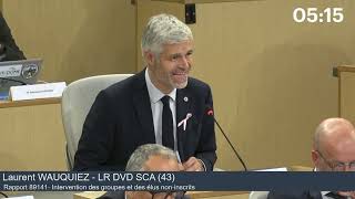 Laurent WAUQUIEZ  Un nouveau budget responsable et ambitieux face à un contexte budgétaire national [upl. by Mckee]