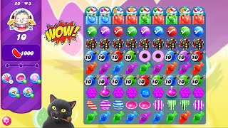 CANDY CRUSH SAGA COMBO PARTY 🔥🔥🔥 COLLECTING 1000 RED CANDIES 🍬  SPECIAL LEVEL 50 [upl. by Bunker]