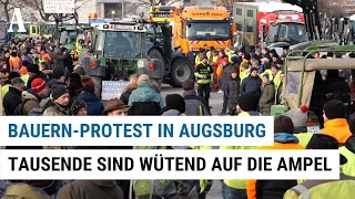 AmpelWut und Tausende Traktoren So lief die BauernDemo in Augsburg ab [upl. by Fiorenze]