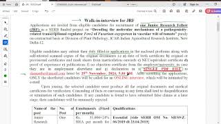 Hurry up Walk in at ICAR  IARI NEW DELHI FOR JRF DIV PLANT PATHOLOGY [upl. by Marc]