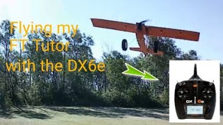 Flying my FT Tutor with my brand new spektrum DX6e transmitter [upl. by Esorlatsyrc890]