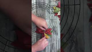 Fall Ribbon Wreath  Shorts  Easy DIY  Wreath DIY [upl. by Airaet]