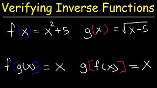 Verifying Inverse Functions  Precalculus [upl. by Holms]