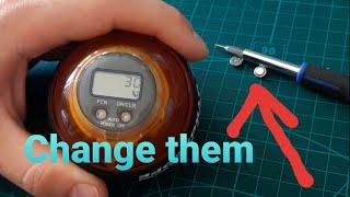 How to change the battery on Powerball gyroscope rotation counter [upl. by Wertheimer]