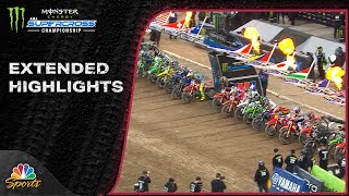 Supercross 2024 EXTENDED HIGHLIGHTS Round 16 in Denver  5424  Motorsports on NBC [upl. by Nosac]