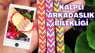 KALPLİ ARKADAŞLIK BİLEKLİĞİ  FRİENDSHİP BRACELETS  NASIL YAPILIR Dürdanenin Elinden [upl. by Yatnoed]