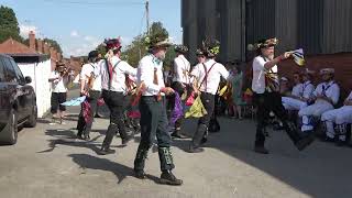 Leominster Morris dance quotAka Pershore Hanky Dancequot at Bromyard Folk Festival 2023 [upl. by Ainer336]