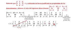 Cálculo de un determinante aplicando propiedades [upl. by Kara]