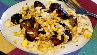 Andouille Sausage Provolone Scramble [upl. by Adnilav225]