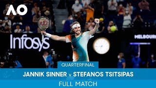 Jannik Sinner v Stefanos Tsitsipas Full Match QF  Australian Open 2022 [upl. by Acenahs966]