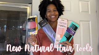 Unboxing New Natural Hair Tools  Denman Brush and Tangle Teezer Comb  Gabrielle Ishell [upl. by Heywood]