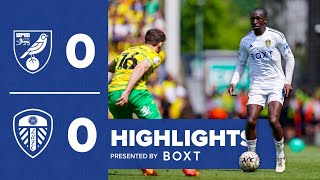 Highlights Norwich City 00 Leeds United  EFL Championship Playoff semifinal 1st leg [upl. by Lered]