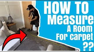 HOW TO MEASURE A ROOM FOR CARPET  DIY CARPET FITTING carpet flooring howto homeimprovement diy [upl. by Rocray]