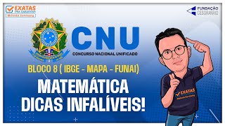 Concurso CNU Bloco 8 Matemática  Dicas Infalíveis [upl. by Erehc]