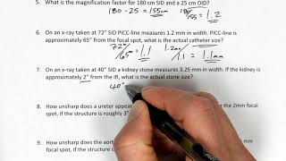 Geometric factors  calculating SID magnification and unsharpness [upl. by Etnohc]