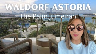 my dubai vlog ♡ WALDORF ASTORIA DUBAI THE PALM Hotel  Deluxe Sea View Room Tour  Family Staycation [upl. by Fortuna]