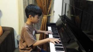 XFilesIlluminati Theme Song on Piano Arranged by a 10year Old Boy [upl. by Nnaarat]