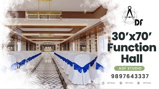 30x70 Banquet Hall Interior Design  Marriage Hall Design  Function Hall Design [upl. by Ennaej]