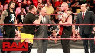 Who will challenge Brock Lesnar at SummerSlam Raw July 10 2017 [upl. by Namus134]