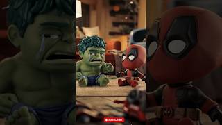 Sad Little Deadpool and Little Stepbrother Hulk animation marvel avengers hulk spiderman [upl. by Gnuhc]