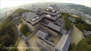 Castle in Japan with Drone View 松山城 ドローン 空撮 愛媛 [upl. by Gayla]