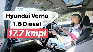 Hyundai Verna 16L Diesel  177 kmpl Mileage Hindi  English [upl. by Netneuq]