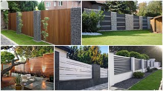 Boundary wall design with gate  house boundary wall  house front wall boundary compound wall ideas [upl. by Eecyak]