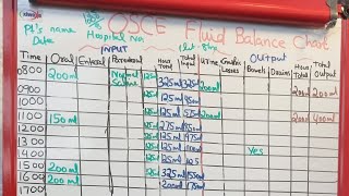 Fluid Balance Chart in OSCE exam for Nurses in the UkOSCE Silent skill Station for Nurses [upl. by Orv]