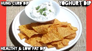 Hung Curd Dip  Healthy Nachos Dip Recipe  Yoghurt Dip With Snacks  Low Fat Curd No MayoSauce [upl. by Retsevlis858]