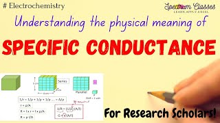 Specific conductanceunderstanding of physical significance sp conductance and resistance Research [upl. by Dot]