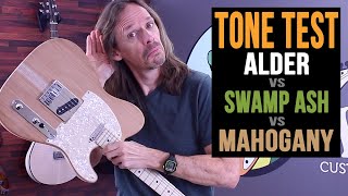 Alder vs Swamp Ash vs Mahogany  Guitar Body Wood Tone Test [upl. by Fattal]