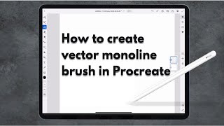 How to create vector monoline brush in adobe fresco [upl. by Swen]