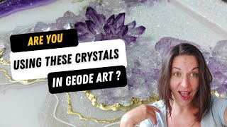 Geode Resin Art With Crystals 🔮 Beginners Resin Art Guide 🎨 Which Crystals Are The Best For Geode [upl. by Nerb]