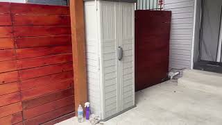 Suncast BMS1250 Vertical Shed with Floor Review Durable And Easy To Install Shed [upl. by Nylorak]