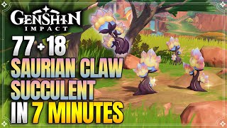 Saurian Claw Succulent Locations  Fast and Efficient  Kinich Ascension Materials 【Genshin Impact】 [upl. by Asilav]