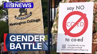 Parents distraught over private schools decision to enrol girls  9 News Australia [upl. by Fry289]