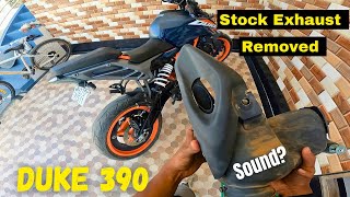 Duke 390 Stock Exhaust Removed Sound duke390 [upl. by Annovy]