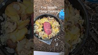 Fire season camp cooking on the Firebox Nano  wood flame gas burner  emberglow diffuser plate [upl. by Filiano519]