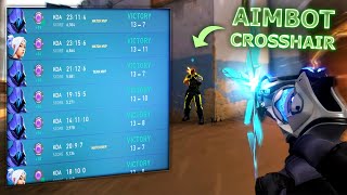 NEW AIMBOT CROSSHAIR got me 100 WIN RATE in Valorant Ranked [upl. by Ezara]