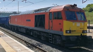 DB Cargo Class 60 60019 Port of Grimsby amp Immingham Passes Milton Keynes with Box Wagons 27522 [upl. by Quill]