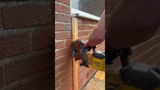 dewaltuk7821 Cut off saw in action on this brick out bi folding doors [upl. by Sephira]