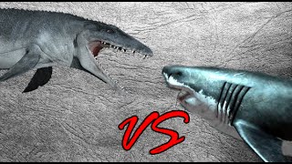 Mosasaurus vs Megalodon  SPORE [upl. by Tnert]