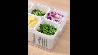 Refrigerator Storage Box For Food Vegetable Fruit  Storage Box Fridge Organizer [upl. by Enylcaj]