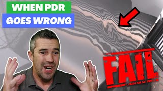 When Paintless Dent Removal Goes Wrong PDR Fail [upl. by Tray291]