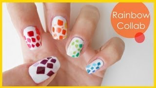 Rainbow Collab with TheMissBetta87 ● Nail Art [upl. by Odlaniger]