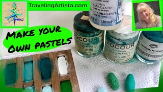 How to Make Soft Pastels from dust crumbles or pure pigment [upl. by Lammond]