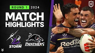 NRL 2024  Storm v Panthers  Match Highlights [upl. by Tarkany]