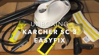 Karcher SC3 EasyFix  unboxing amp setup [upl. by Notgnilliw417]