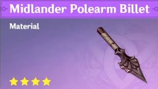 HOW TO GET FREE MIDLANDER POLEARM BILLET Genshin Impact [upl. by Lilithe]