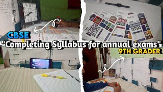 Completing Syllabus For Annual Exams 🤘🏻 CBSE 9TH Grader study vlog [upl. by Bacchus]